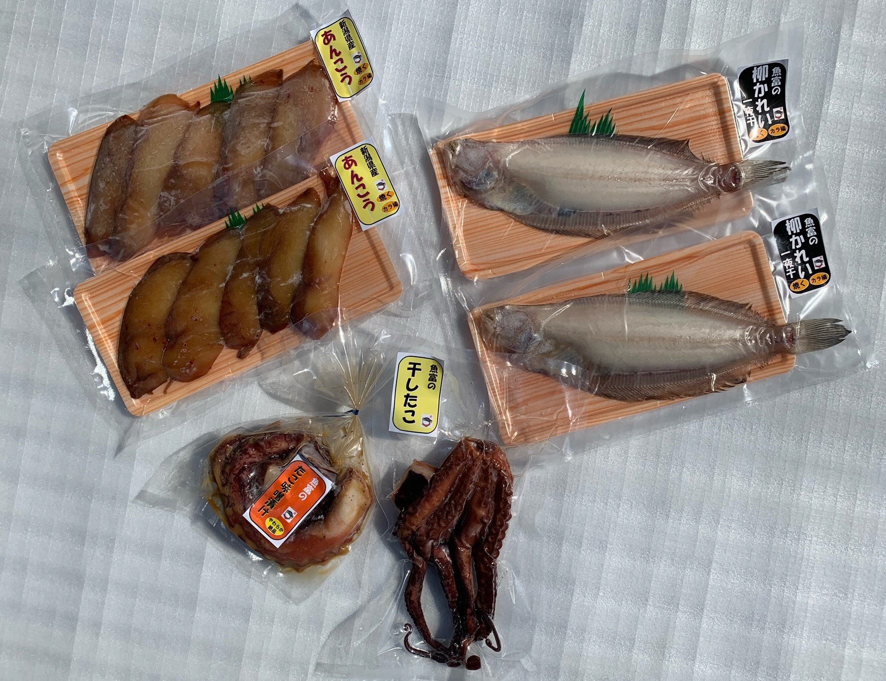 タコの味噌漬けと柳カレイ・干しタコ・アンコウの一夜干しセット2 干物 海産物 食べ比べ セット 1038002
