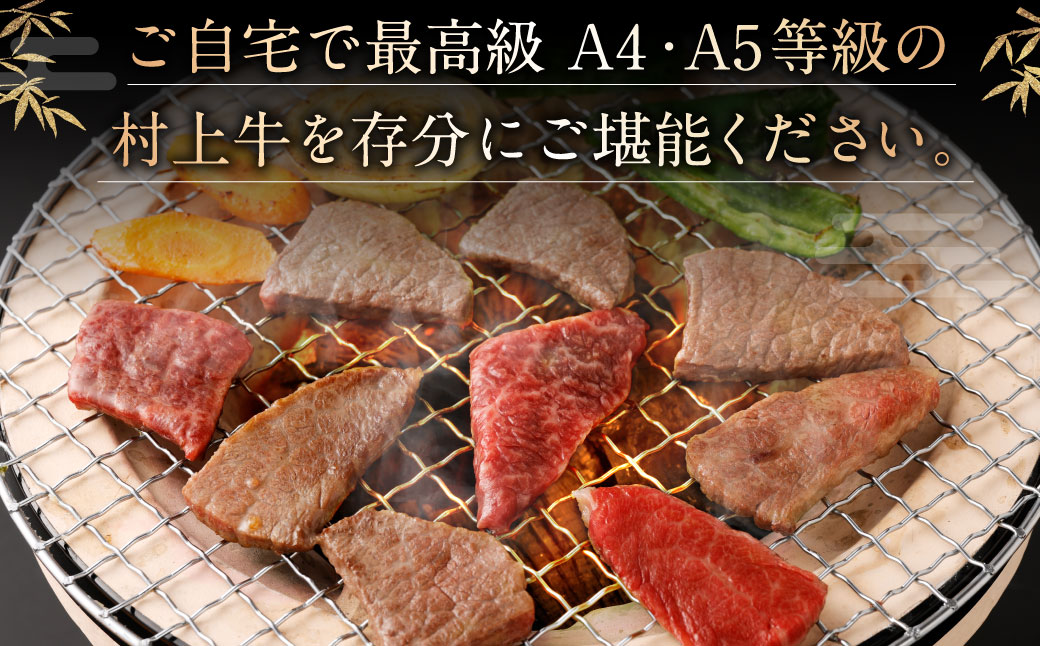 【赤身と霜降りミックス】村上牛 焼肉 500g×1パック 約2〜3人前 厚めにカット 生産者直送 にいがた和牛 santaふぁーむ [B4001]