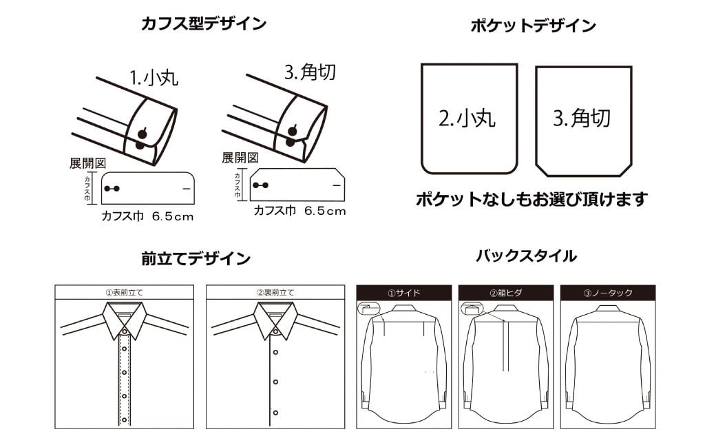 国内縫製 オーダー メンズ用 ドレスシャツ（綿50％、ポリエステル50％配合） 1080002 オーダーシャツ シャツ オーダーメイド