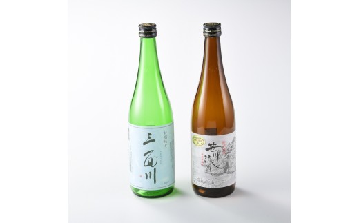 大洋盛「笹川流れ」「三面川」720ml2本と鮭の酒びたしセット　1007013