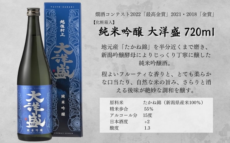 超厳選!!】大洋盛のフルーティー日本酒 飲み比べセット 720ml×2本 純米