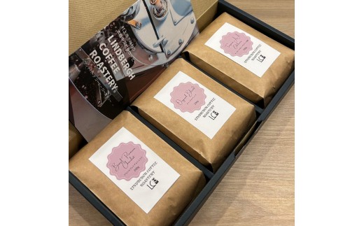 自家焙煎コーヒー豆【豆】LC7-1　店主のおすすめコーヒーセット　200g×3種　LINDBERGH COFFEE ROASTERY　1105013