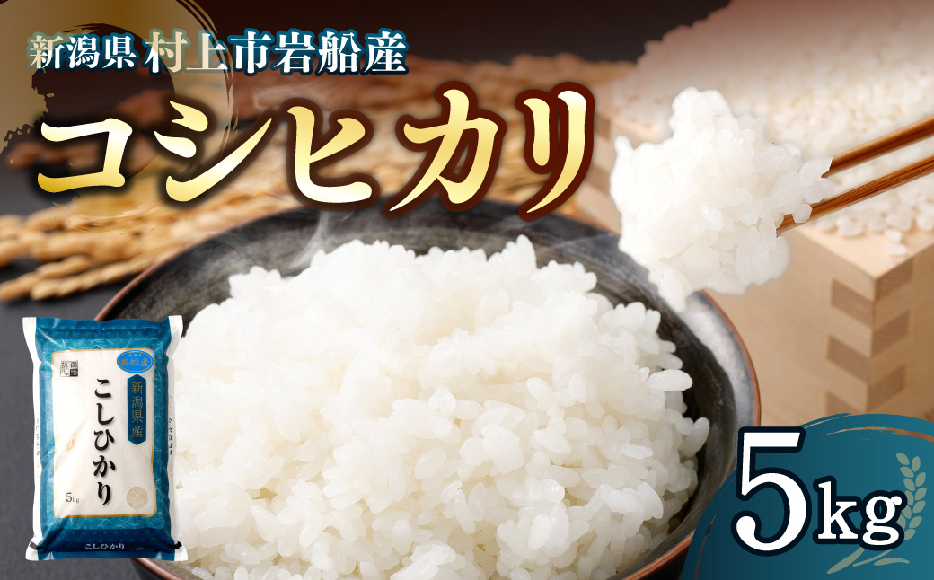 【令和7年産米】新潟県村上市岩船産 コシヒカリ5kg 1029009