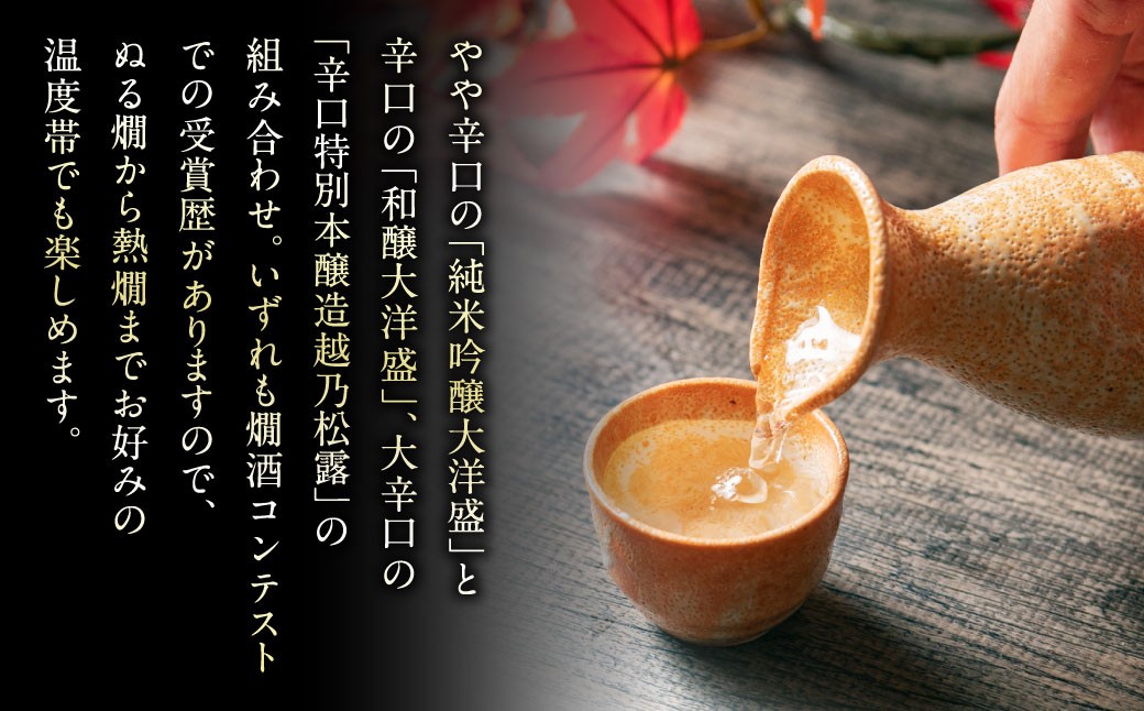 大洋盛の人気レギュラー酒飲み比べ  720ml×3本 3種飲み比べ（純米吟醸・普通酒・辛口特別本醸造）大洋盛セットJSW　大洋酒造 新潟県 地酒 清酒 1009007