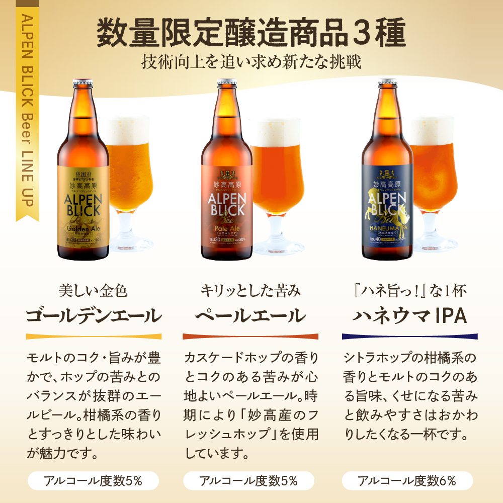 妙高高原アルペンブリックビール 6種 330ml 12本セット