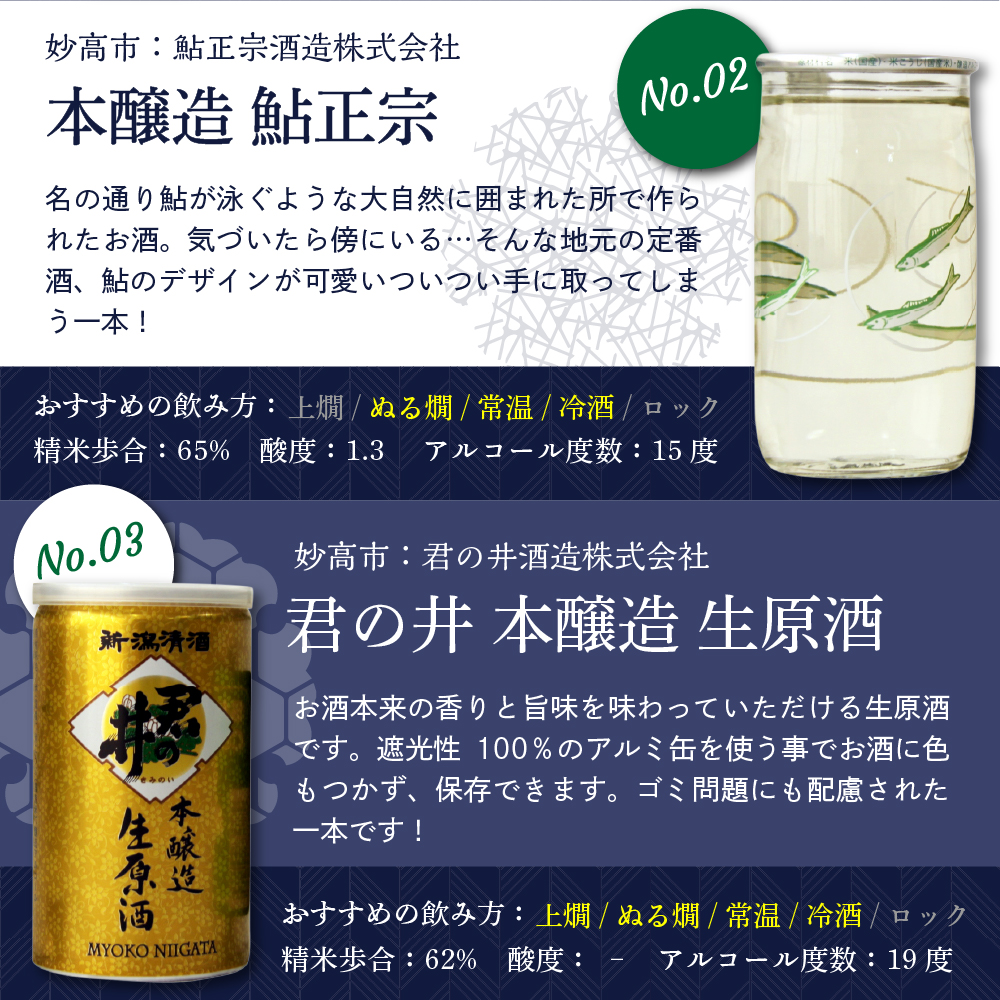 新潟県妙高飲み比べカップ酒セット(上越エリア)