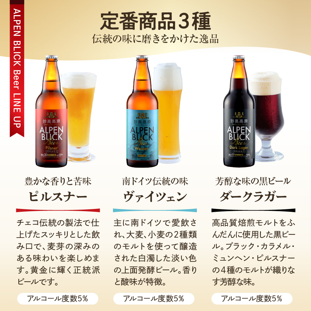 妙高高原アルペンブリックビール 6種 330ml 24本セット