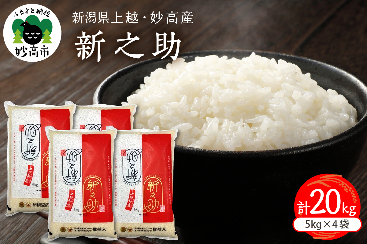 令和7年産 新潟県上越妙高産 新之助 20kg【順次発送】 