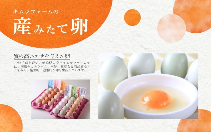 【12回定期便】キムラファームの産みたて卵 6色たまご詰合せ 60個 産みたてたまご たまご 卵 玉子 タマゴ 鶏卵 オムレツ 卵かけご飯 たまご焼き 新潟県 五泉市　先行予約（2025年9月以降順次発送）