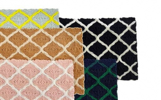 ショートマフラー モロッカン柄 ウール混 コード刺繍 ( キャラメル ) レディース 日本製 | おしゃれ シンプル マフラー プレゼントギフト 母の日 新潟県 五泉市 有限会社田中刺繍