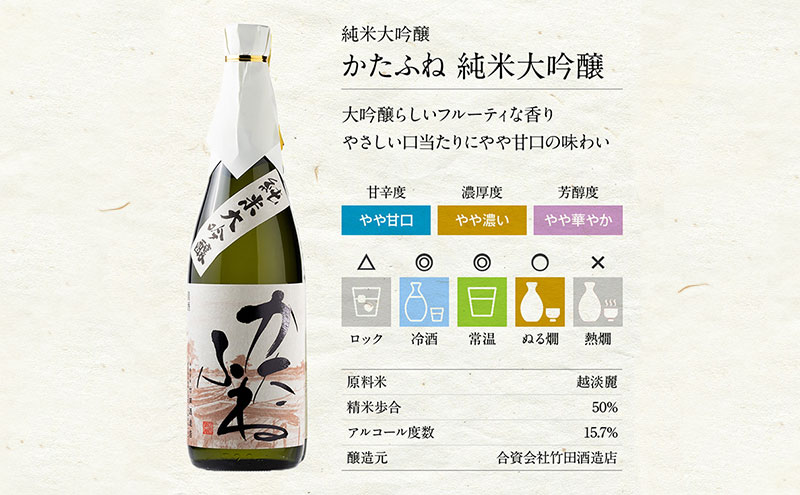 日本酒 越路乃紅梅 かたふね 純米大吟醸 720ml 2本 セット お酒 おすすめ 酒 ふるさと納税 新潟 新潟県産 にいがた 上越 上越産