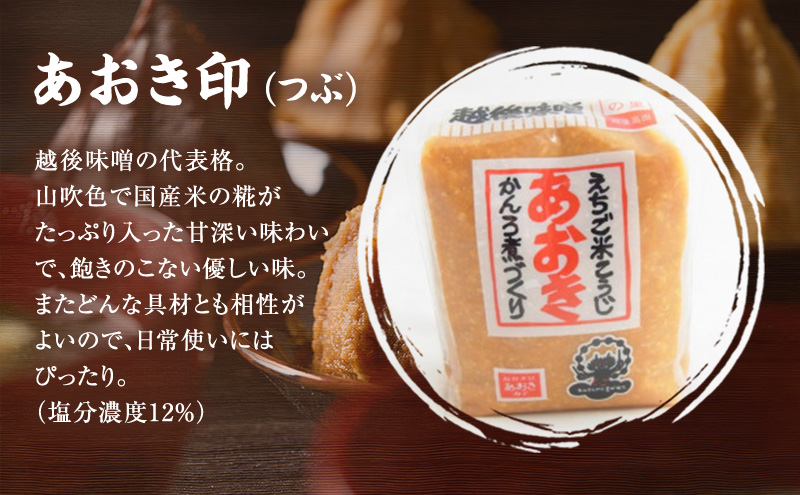 味噌 越後みそ 味めぐりセット (各900g袋つめ・3種の米味噌) みそ 味噌汁　