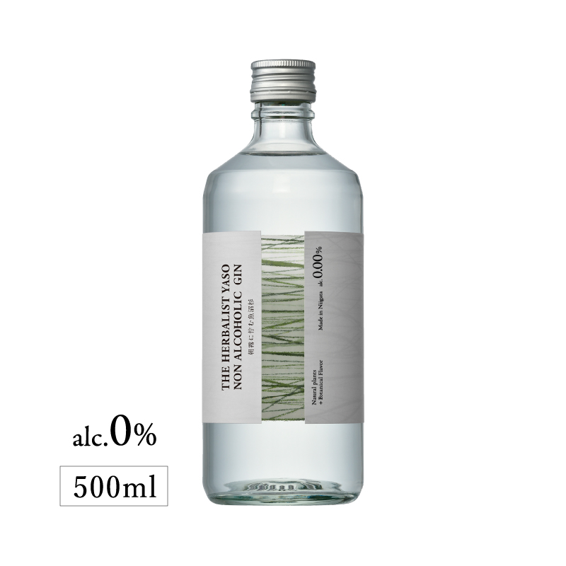 THE HERBALIST YASO NON ALCOHOLIC GIN ～朝霧に佇む魚沼杉～ 500ml×1本 ノンアルコール／越後薬草／ノンアル ジン 500ml