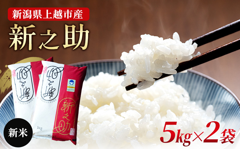 【10月中旬より順次出荷】新潟県上越市産　特別栽培米 新之助 令和7年産 10kg（5kg×2袋）ご飯 おにぎり