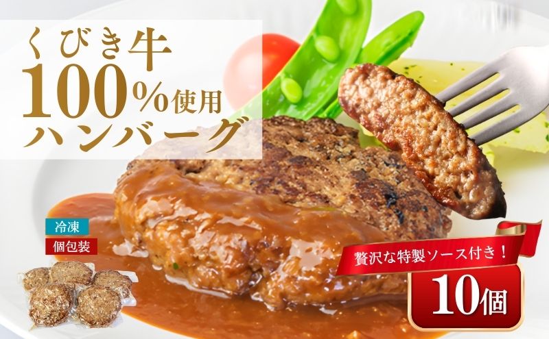 くびき牛 100％ ハンバーグ 10個 +岩の原赤ワインソース+ブルギニョンバター 冷凍 ソース付き 湯煎 湯せん 新潟 上越市 ごはんのお供 送料無料