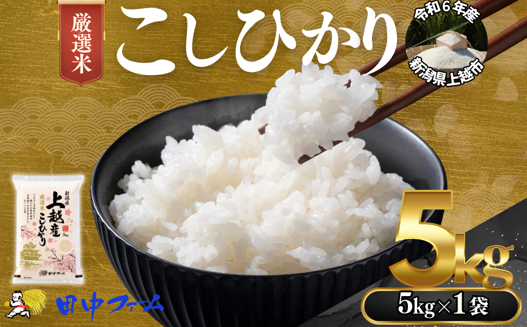 上越市産 新潟 特別米コシヒカリ　5kg  上越市 精米 米 コメ こしひかり ブランド米