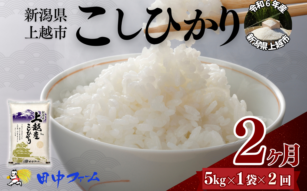 上越市産 新潟 コシヒカリ　5kg 2か月定期便  上越市 精米 米 コメ こしひかり ブランド米