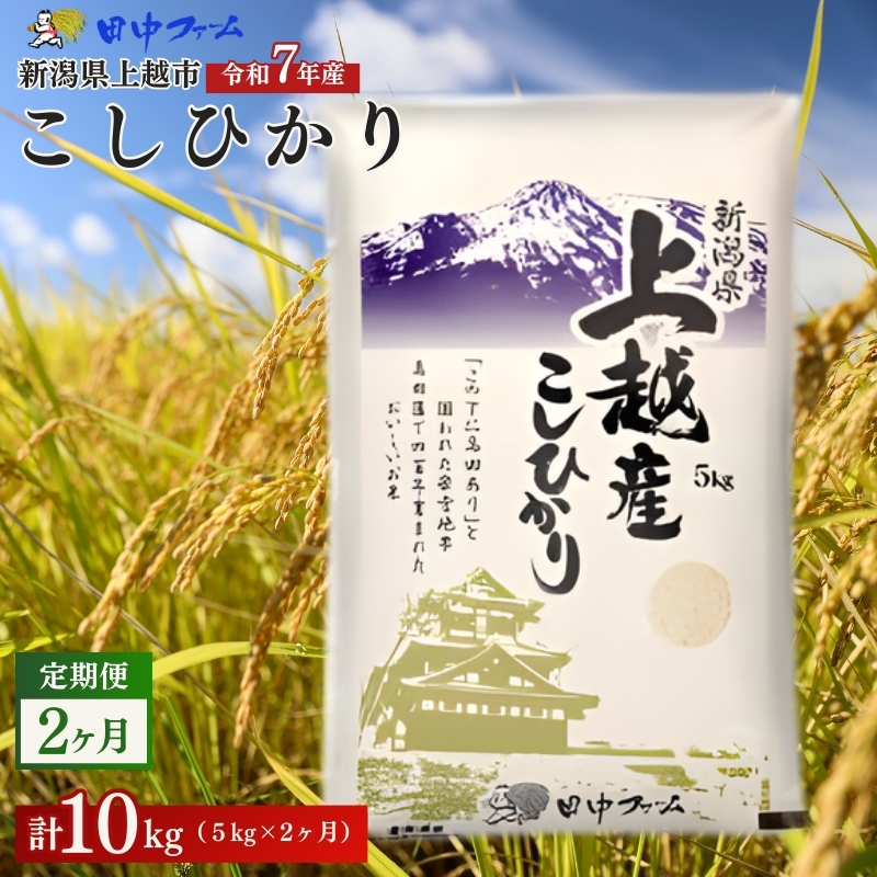 上越市産 新潟 コシヒカリ　5kg 2か月定期便 上越市 精米 米 コメ こしひかり ブランド米