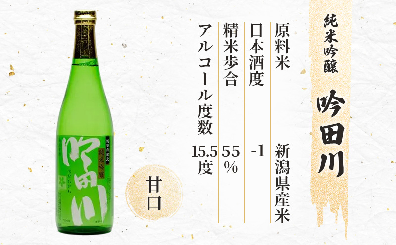 日本酒 新潟 上越の地酒 純米・吟醸３銘柄 （かたふね ・ 雪中梅 ・ 吟田川） 飲み比べ 720ml×3本 セット 竹田酒造店 丸山酒造場 代々菊醸造 純米吟醸 吟醸 日本酒セット 人気銘柄 新潟県 上越市 父の日