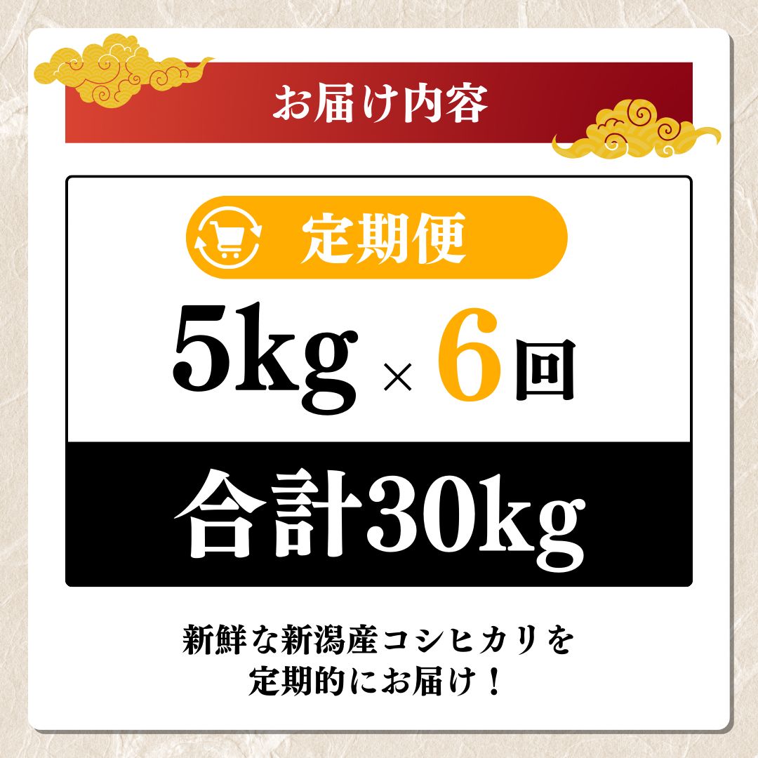 ãå
è¡äºçŽã什å8幎 æ°ç±³ æ°æœäžè¶ç£ã³ã·ãã«ãª å®æäŸ¿ ã6ã¶æé£ç¶ãå±ãã5kgÃ6å 30kg æ°æœ ç±³ æ°æœç ããã²ãã éå® ãããã