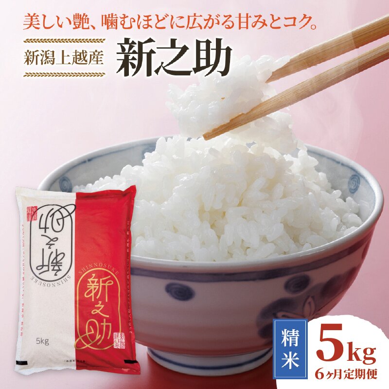 令和8年産 新潟県上越市産 新之助 定期便 5kg×6回 30kg しんのすけ 新米 先行予約 蛍の里