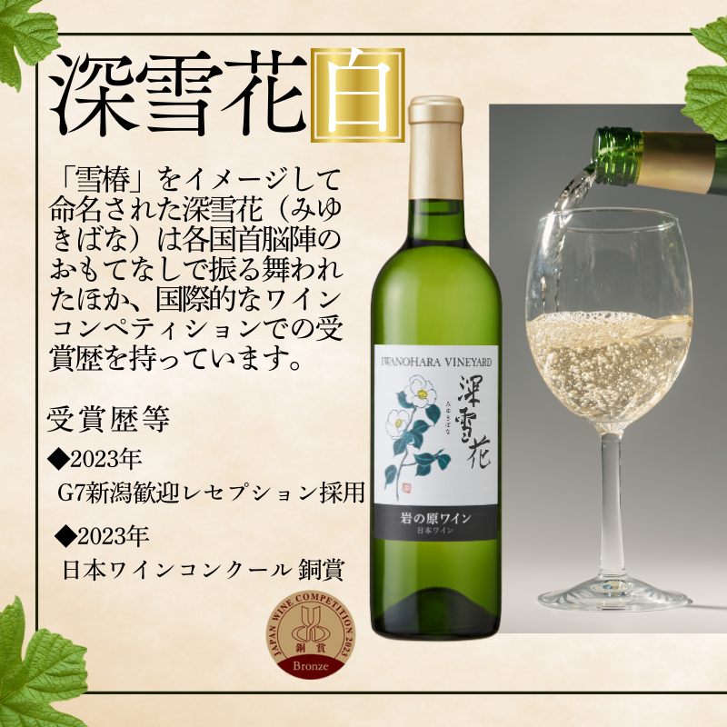 ワイン 岩の原ワイン 深雪花 白 12本 お酒 岩の原 シャルドネ ローズ・シオター 酒 おすすめ 新潟 上越 最短3日で発送