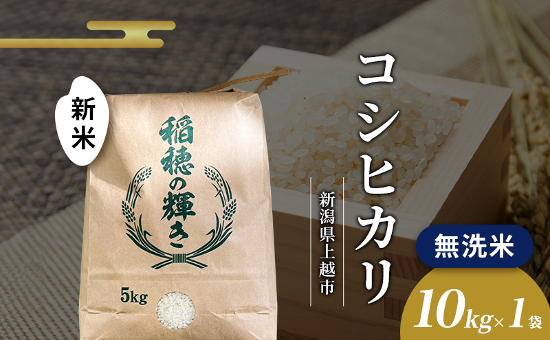 2026年2月から出荷開始 |新米 無洗米 令和7年 新潟県上越市産 コシヒカリ 10kg 10キロ お米 コメ おこめ こしひかり 新潟