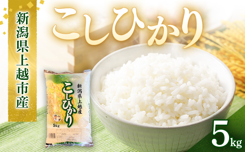 新潟県上越市産 コシヒカリ 5kg 5キロ こしひかり お米 精米 ご飯