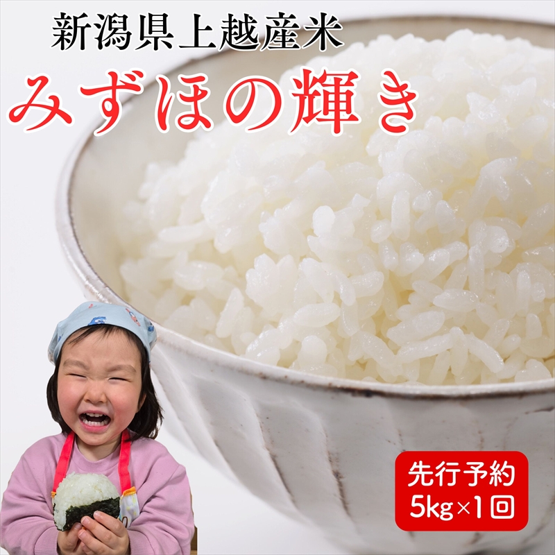 令和8年産　先行予約　上越市産みずほの輝き　5kg　新米　精米　新潟　米　新潟県　みずほの輝き　限定　おすすめ　米ヴィレッジさんわ