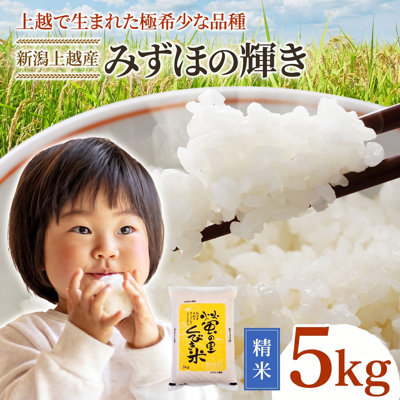 令和8年産 【11月配送】 新潟県上越市産 みずほの輝き 5kg 先行予約 新米 蛍の里