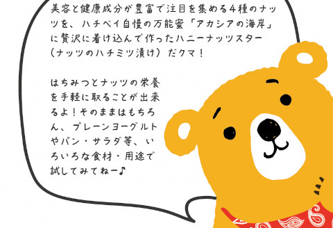 【グッドライフアワード環境大臣賞受賞】 HACHIBEI 阿賀野産 天然 はちみつ 3本セット ハチミツ 蜂蜜 ナッツ さくらの丘 ハチミツの交差点 ナッツスター 桜 アカシア エレガントな香り 春の息吹 八米 はちみつ漬け プレゼント ギフト 贈答 新潟県 1L02013