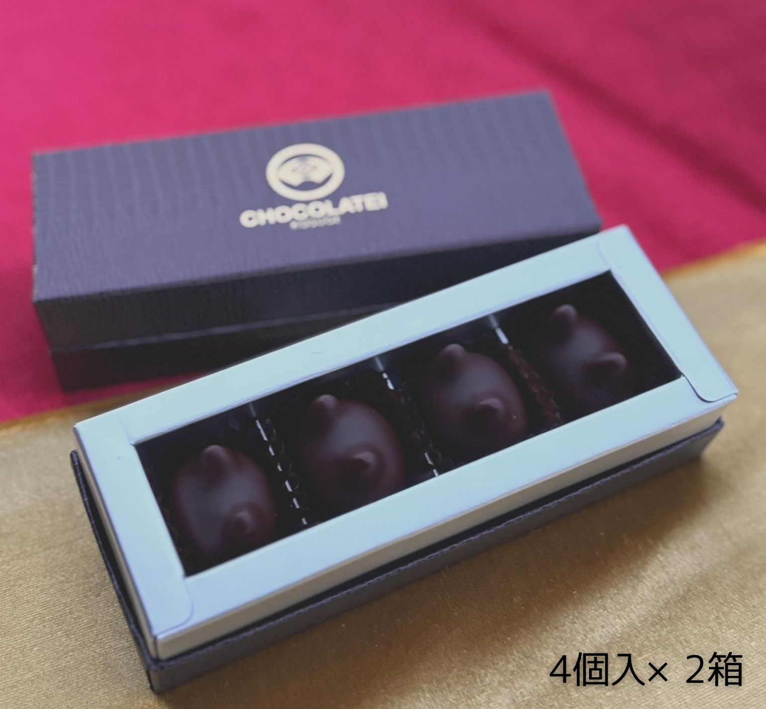 しょこら亭 猫チョコ（jomon）4個入×2セット お菓子 菓子 スイーツ チョコレート 贈答 1Z26016