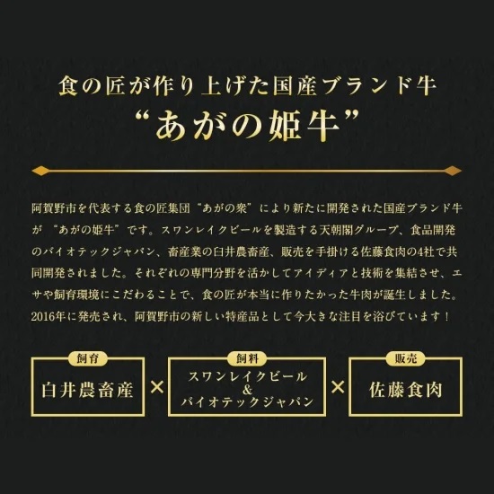 あがの姫牛 肩ロースしゃぶしゃぶ用500g 1D08014