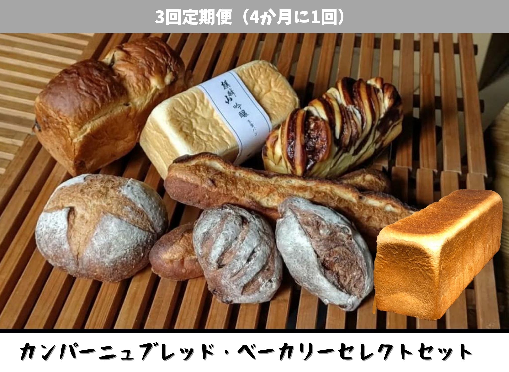 【3回定期便】しょこら亭 カンパーニュブレッド・ベーカリーセレクト 4ヶ月毎×3回  パン 詰め合わせ 冷凍 1Z52061
