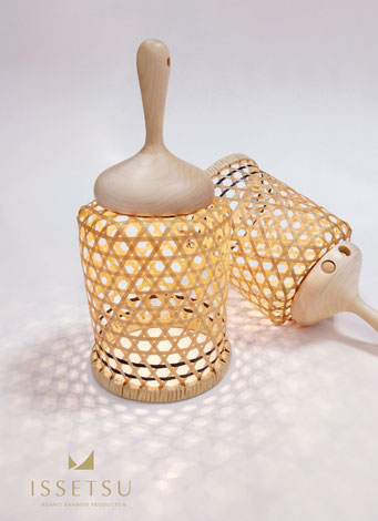 かがり籠(竹籠LEDランプ) 2X01067