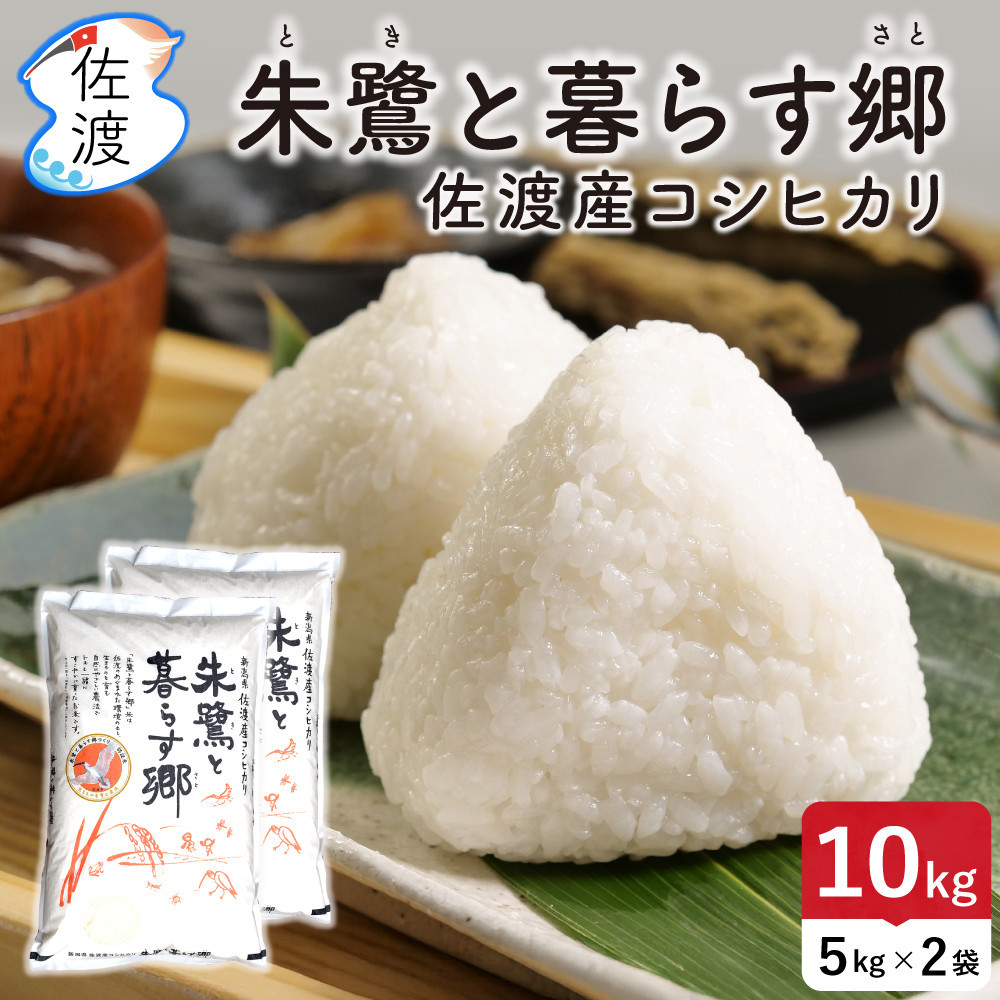 佐渡島産コシヒカリ「朱鷺と暮らす郷」無洗米10kg(5kg×2袋) 令和7年産 特別栽培米