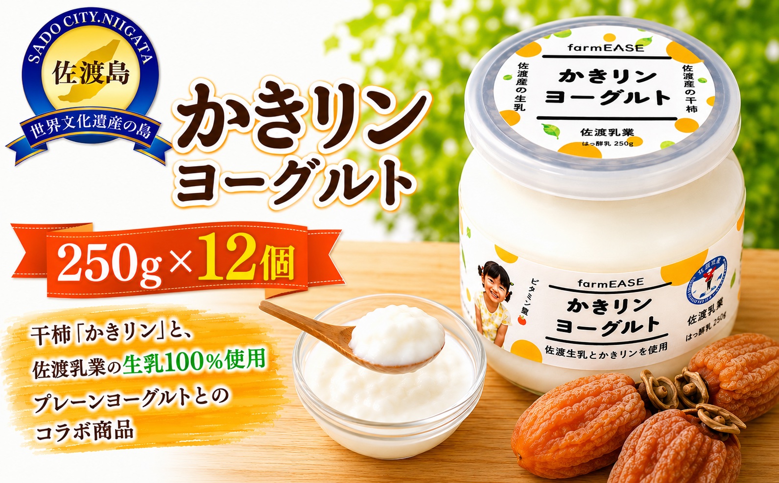 かきリンヨーグルト　12パック