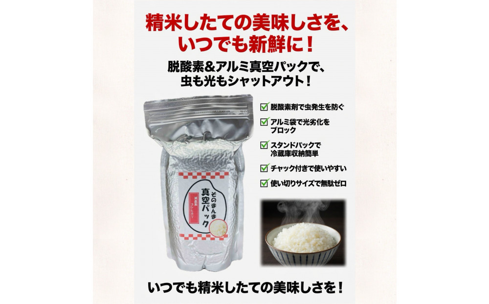 【令和8年産新米・先行予約】佐渡産コシヒカリ そのまんま真空パック 900g×6袋セット