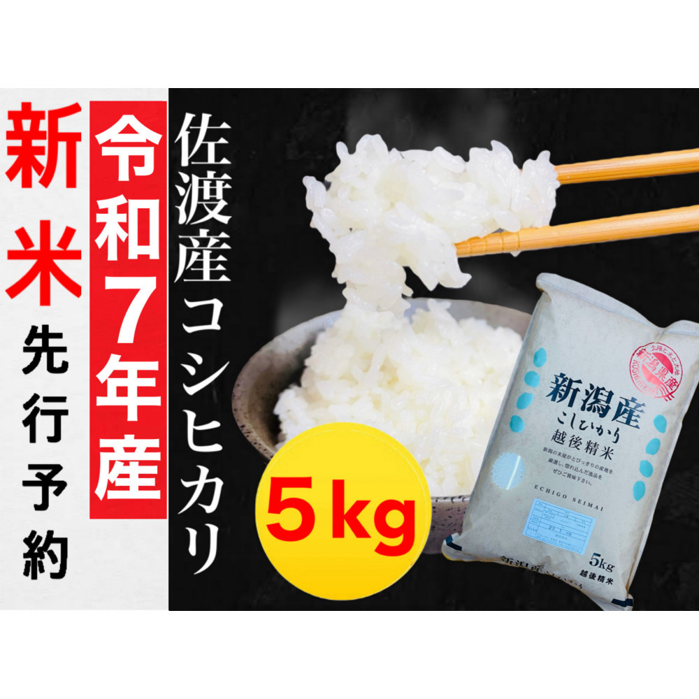 【令和7年度産新米・先行予約】佐渡産コシヒカリ 5kg
