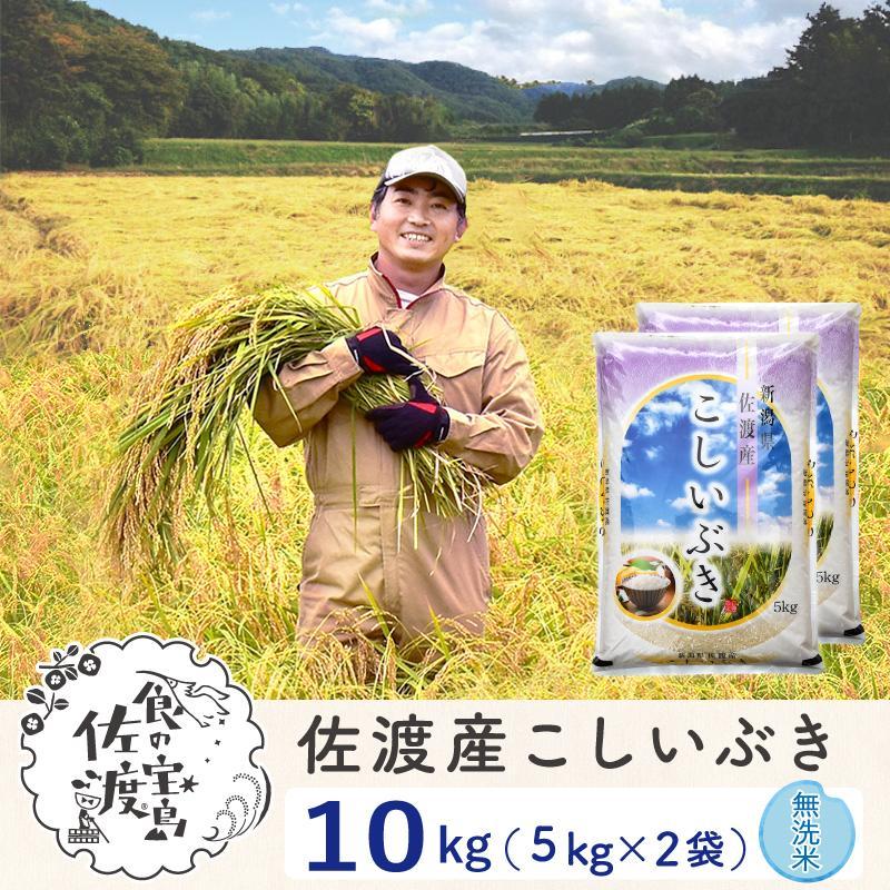 佐渡島産 こしいぶき 無洗米10kg(5kg×2袋)【令和5年産】〜農薬5割減〜
