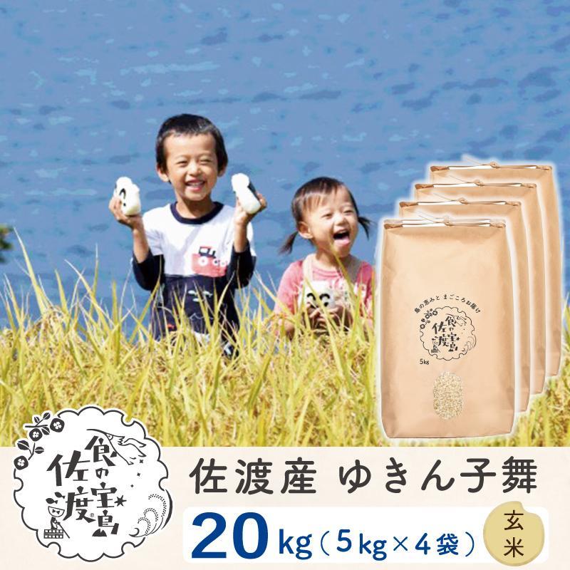 佐渡島産 ゆきん子舞 玄米20kg(5kg×4袋)【令和5年産】