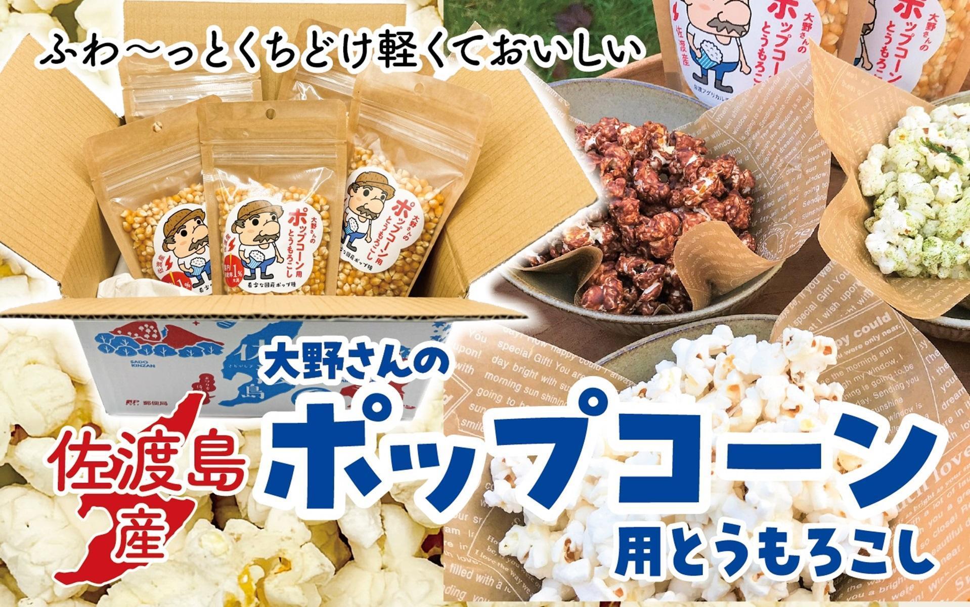 佐渡島産 大野さんのポップコーン用とうもろこし（180g×5袋入）