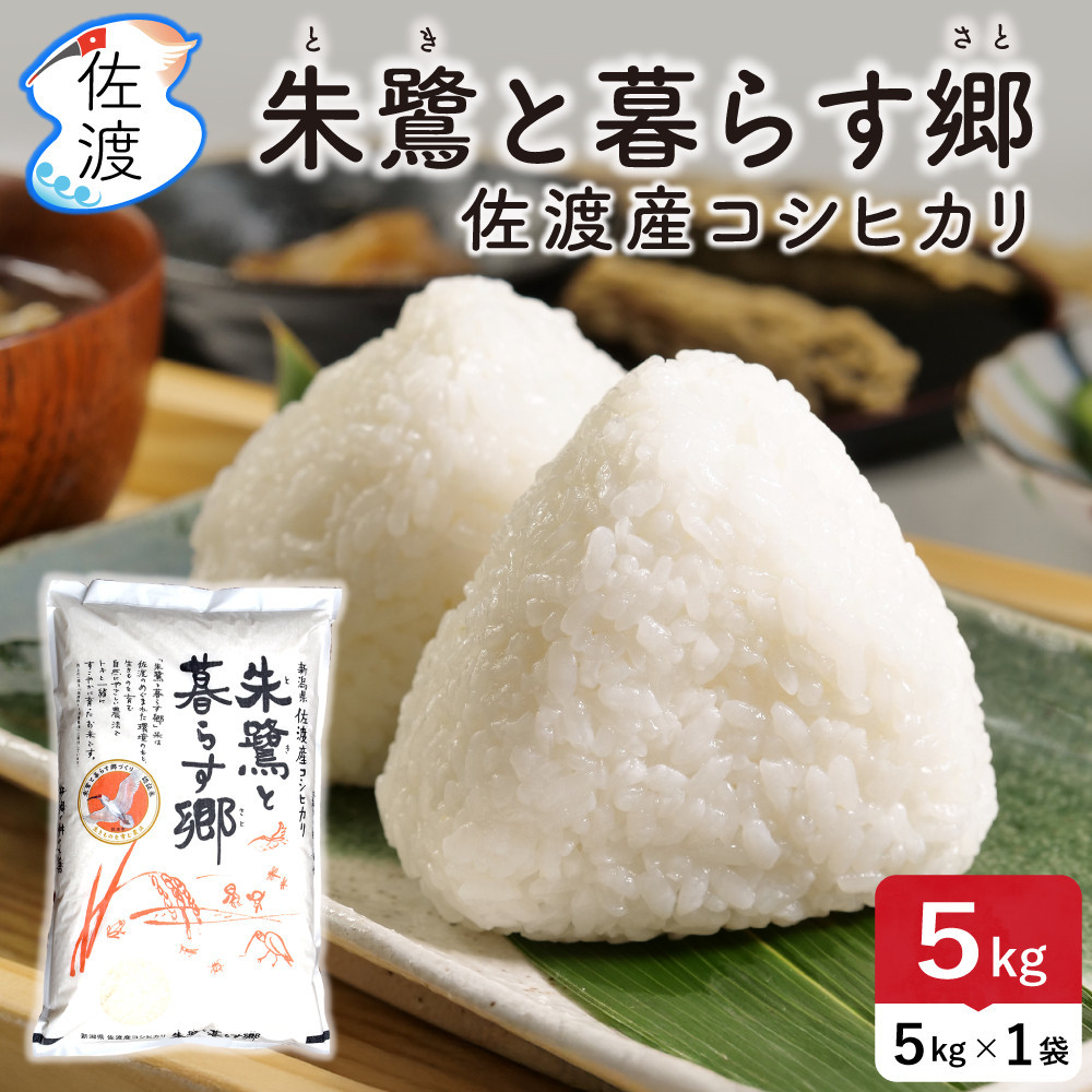 佐渡島産コシヒカリ「朱鷺と暮らす郷」白米5kg(5kg×1袋) 令和7年産 特別栽培米
