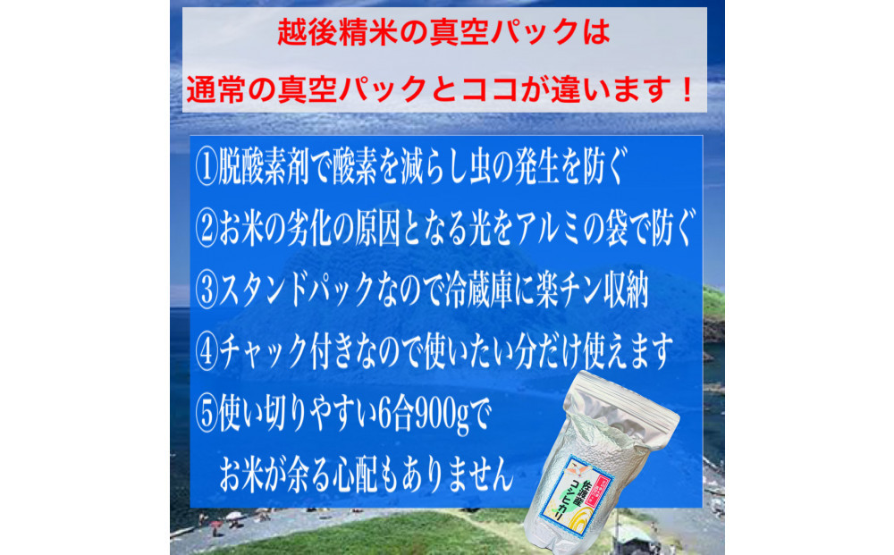 【FOOD SHIFTセレクション入賞！】佐渡地区産コシヒカリ そのまんま真空パック 900g×3袋セット