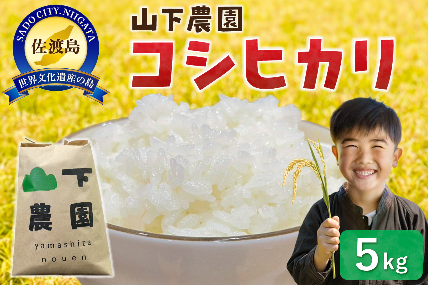 山下農園 令和7年産 佐渡産コシヒカリ5kg