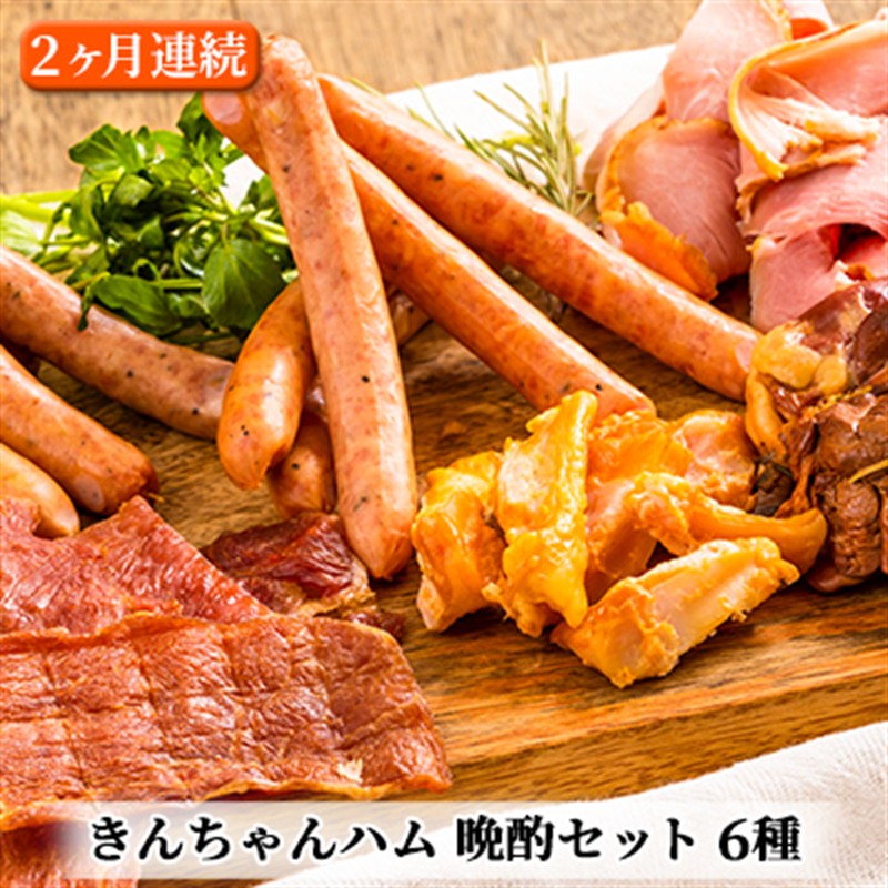きんちゃんハム 晩酌セット 2ヶ月連続お届け お肉 ソーセージ 定期便