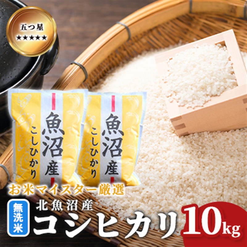 令和7年産 五つ星お米マイスター厳選 無洗米 魚沼産 コシヒカリ 10kg ご飯 白米 和食 ブランド米 銘柄米 おにぎり お弁当 産地直送 精米したて