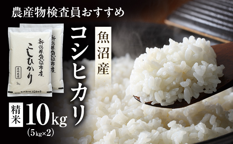 令和7年産 農産物検査員お奨め 魚沼産こしひかり（精米）10kg（5kg×2） お米 コシヒカリ