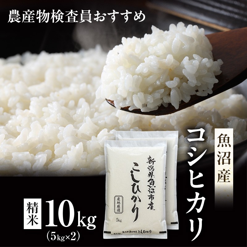 令和7年産 農産物検査員お奨め 魚沼産こしひかり（精米）10kg（5kg×2） お米 コシヒカリ