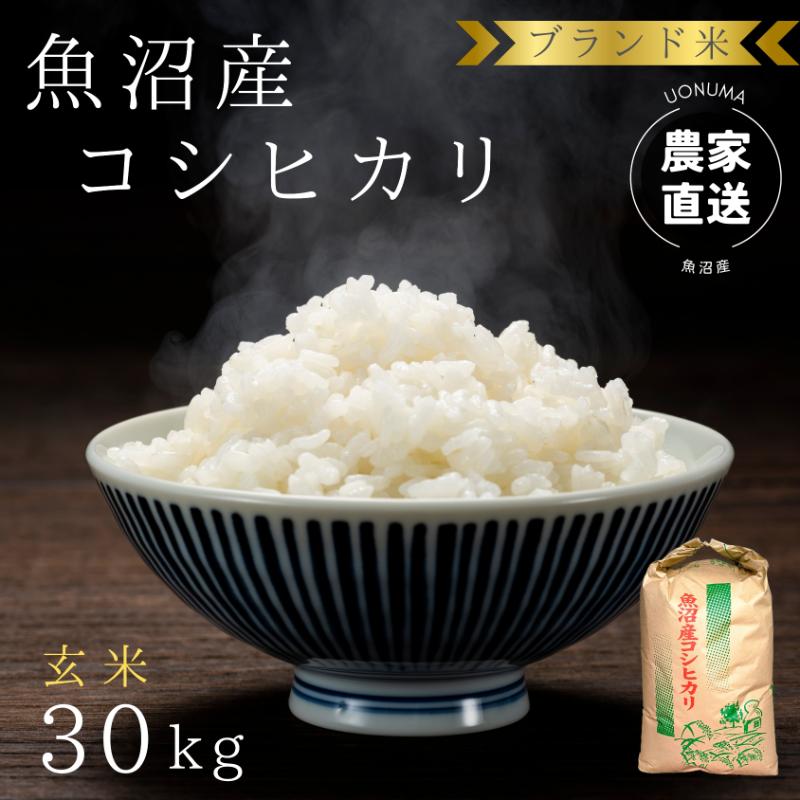先行予約 令和8年産 ブランド米 魚沼産コシヒカリ 玄米 30kg 米 こしひかり 新潟